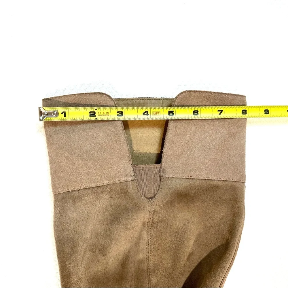Kenneth Cole‎ Suede Tan Taupe Over the Knee Boots Boho Cottage Core EUC
